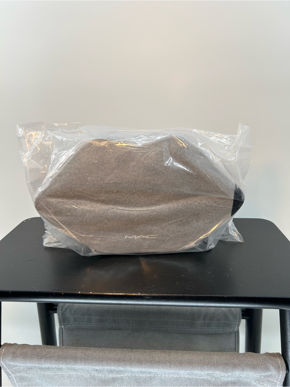 MAC Cosmetics Gray Lip-Shaped Makeup Bag